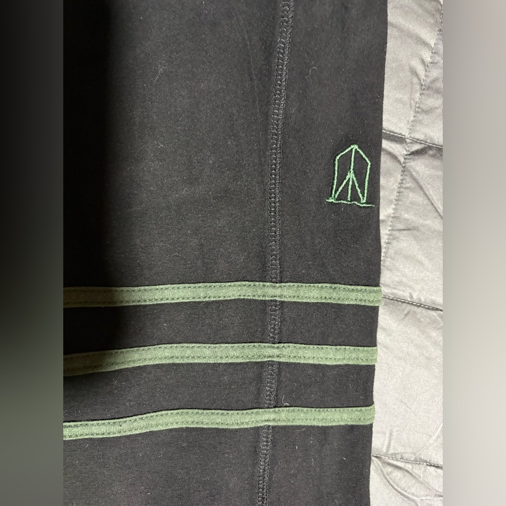Coven Black Leggings with Green Stripes - Picture 6 of 9